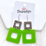 2" Neon Wild Side Acrylic Cubies- Summer Earrings
