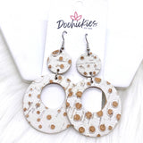 2.5" Moonshine Double O Collection (Cork) -Earrings