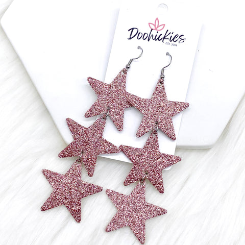 4" Disco Star Drops -Earrings