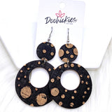 2.5" Moonshine Double O Collection (Cork) -Earrings
